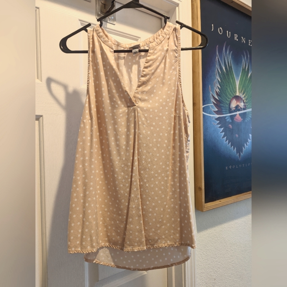 Blouse overhead light pink with white polkadots